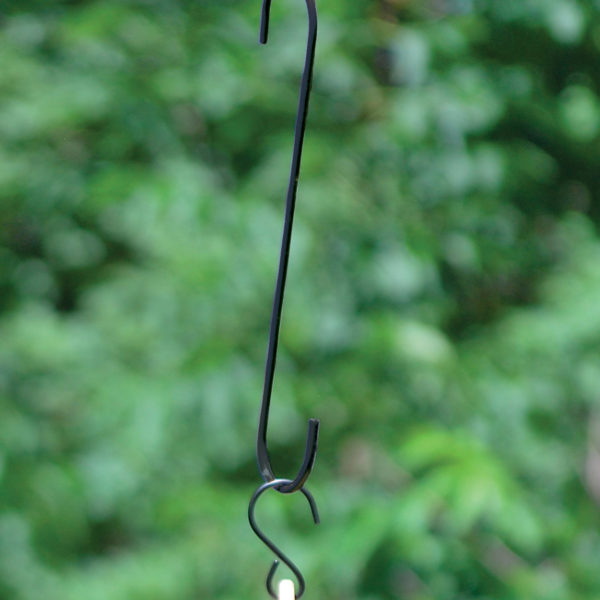 black 12-in extension hook with feeder